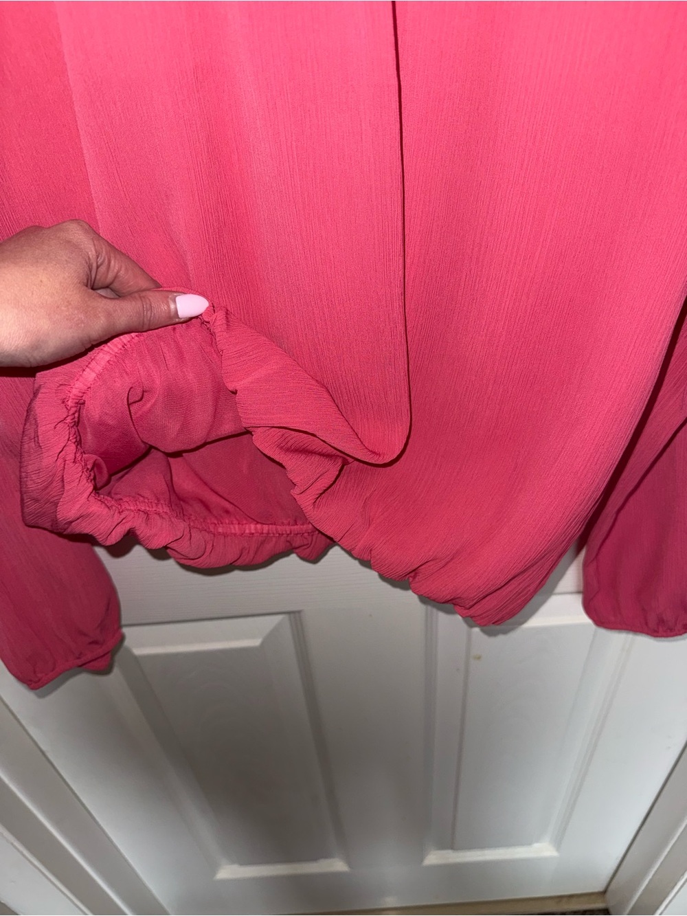 Tommy Hilfiger Raspberry Pink Long-Sleeve Blouse - Picture 3 of 5